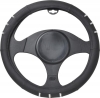steering wheel cover 37-39cm - black/chrome