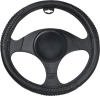 steering wheel cover "M" 37-39cm - black fibre